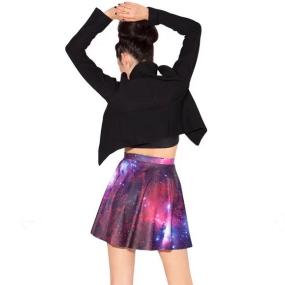 NWOT Blackmilk Galaxy Purple Skater Skirt ~ LIMITED Size Medium - Picture 2 of 10